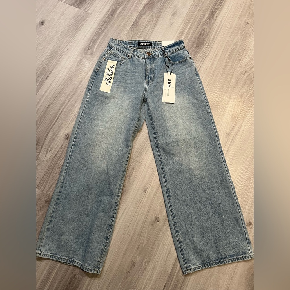 Sky Light Blue Denim Trousers